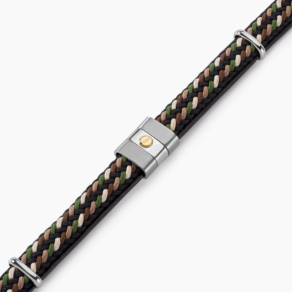 Bracelet Jourdan Cuir Multicolore - Bracelets Cuir Homme | Histoire d&rsquo;Or
