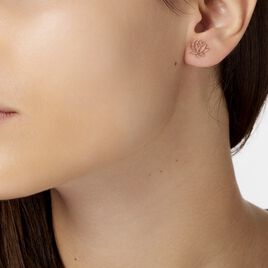 Boucles D'oreilles Puces Rosita Argent Rose - Boucles d'oreilles fantaisie Femme | Histoire d’Or