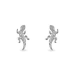 Boucles D'oreilles Puces Azzedine Salamandre Or Blanc - Clous d'oreilles Femme | Histoire d&rsquo;Or