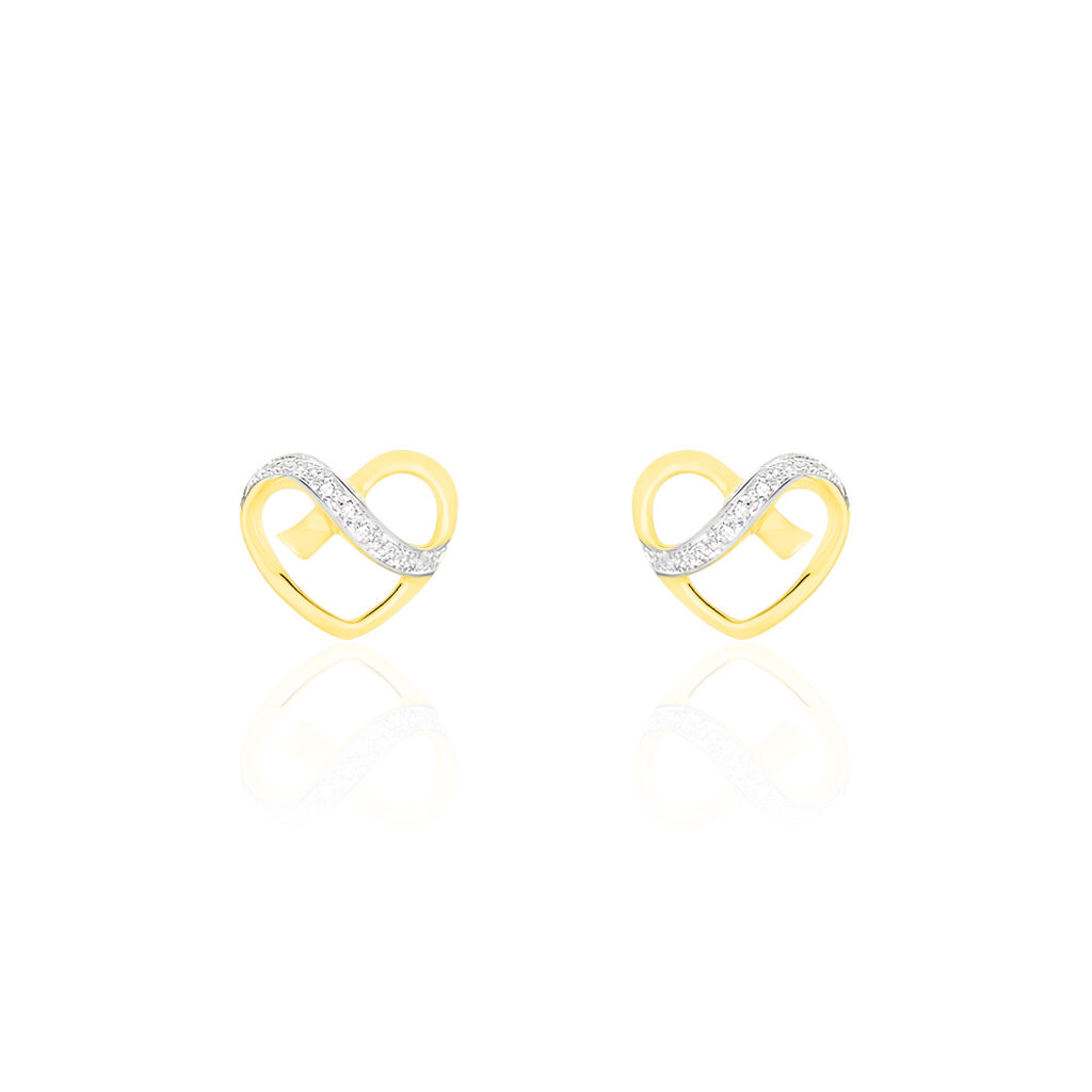 Boucles D'oreilles Puces Juliane Or Jaune Diamant - Clous d'oreilles Femme | Histoire d’Or