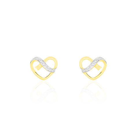 Boucles D'oreilles Puces Juliane Or Jaune Diamant - Clous d'oreilles Femme | Histoire d’Or