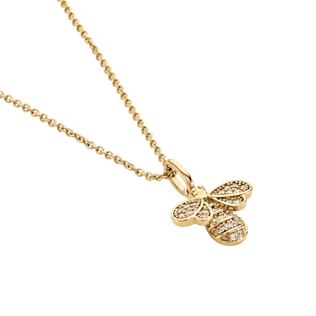 Collier Abelha Plaqué Or Jaune Oxyde De Zirconium - Colliers Femme | Histoire d’Or