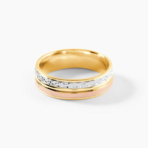 Alliance Triade Ruban Plat Or Tricolore - Alliances Famille | Histoire d&rsquo;Or