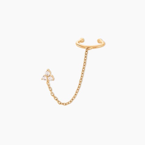 Bijou D'oreille Plaqu&eacute; Or Marcion Oxydes De Zirconium - Boucles d'oreilles fantaisie Femme | Histoire d&rsquo;Or