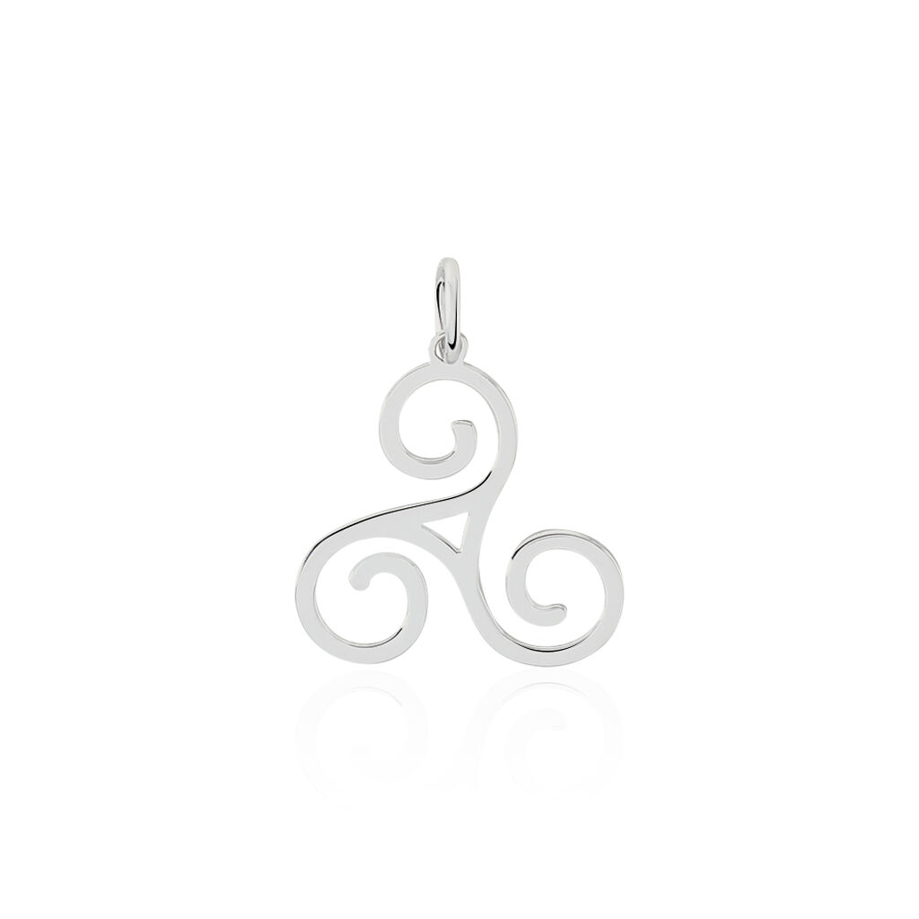 Pendentif Helge Argent Blanc