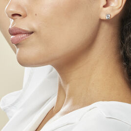 Boucles D'oreilles Puces Lorelei Argent Blanc Oxyde De Zirconium - Boucles d'oreilles fantaisie Femme | Histoire d’Or