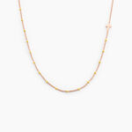 Collier Mimosa Argent Rose - Ras de cou Femme | Histoire d&rsquo;Or