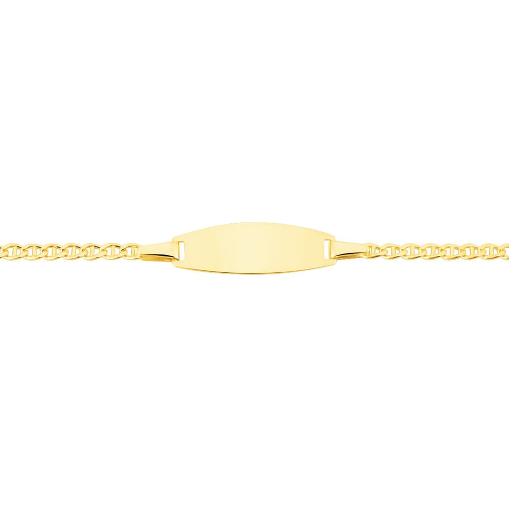 Bracelet Identité Fanelia Maille Marine Or Jaune - Bracelets Communion Enfant | Histoire d’Or