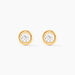Boucles D'oreilles Puces Eden Serti Pneu Or Jaune Oxyde De Zirconium - Clous d'oreilles Femme | Histoire d’Or