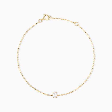 Bracelet Husam Or Jaune Oxyde De Zirconium - Bracelets Femme | Histoire d&rsquo;Or