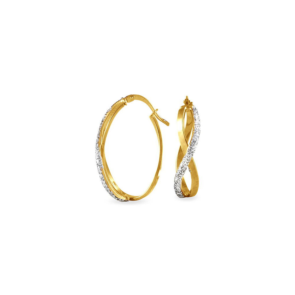 Créoles Micha Or Bicolore - Boucles d'oreilles créoles Femme | Histoire d’Or