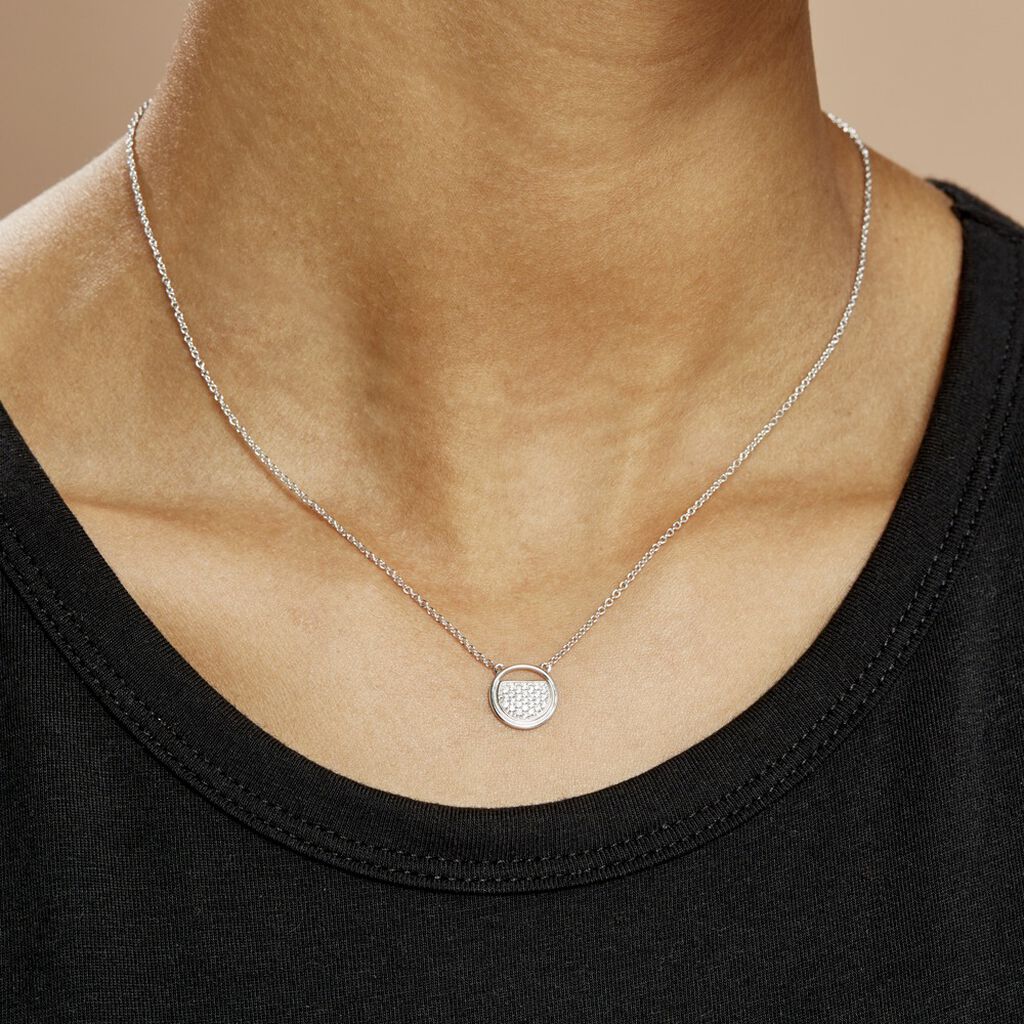 Collier Laetizia Clara Argent Blanc Oxyde De Zirconium - Colliers fantaisie Femme | Histoire d’Or
