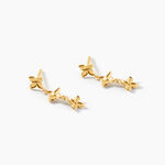 Boucles D'Oreilles Pendantes Monika Argent Dor&eacute; A L'Or 750/1000 - Boucles d'oreilles pendantes Femme | Histoire d&rsquo;Or