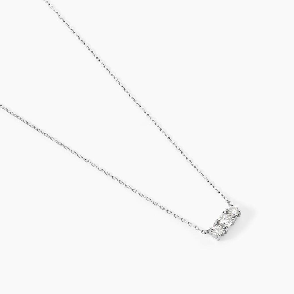 Collier Or Blanc Sabine Diamants - Colliers Femme | Histoire d&rsquo;Or