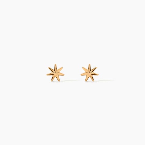 Boucles D'Oreilles Puces Shania Plaqu&eacute; Or Jaune - Boucles d'oreilles fantaisie Femme | Histoire d&rsquo;Or