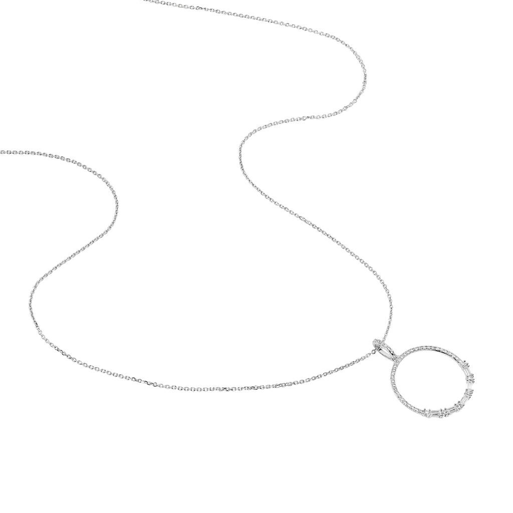 Collier Or Blanc Oxyde De Zirconium - Colliers Femme | Histoire d’Or