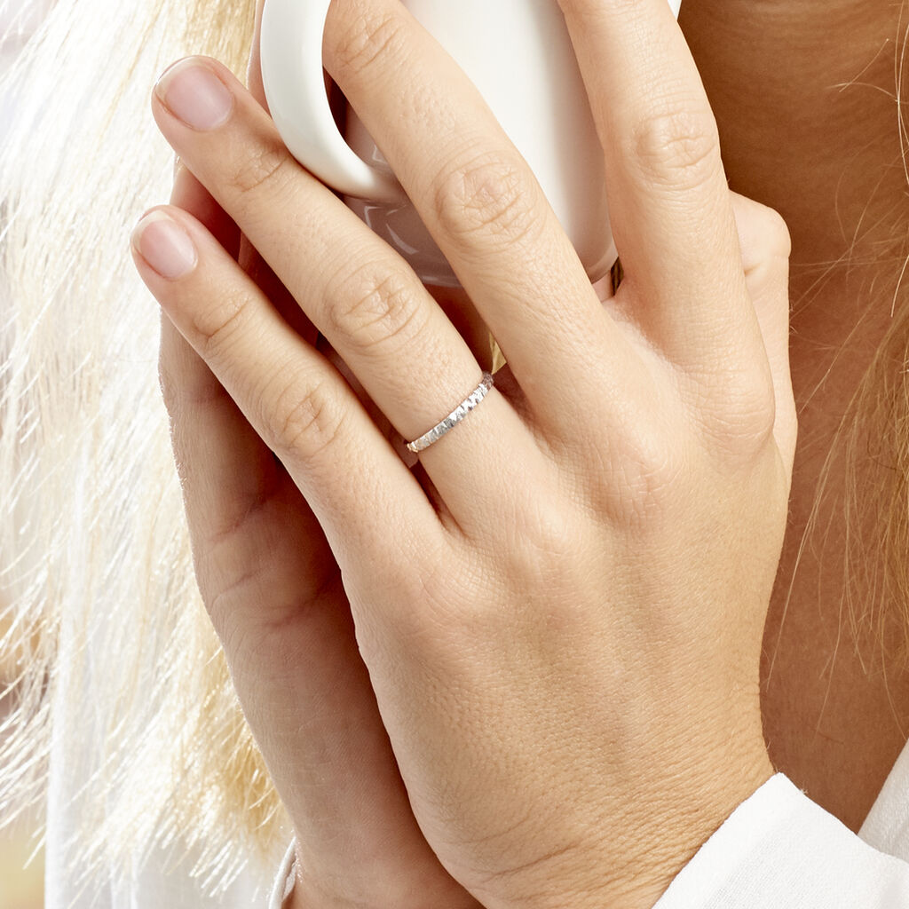 Alliance Philotes Diamantee Demi Jonc Classique Or Blanc - Alliances Femme | Histoire d’Or