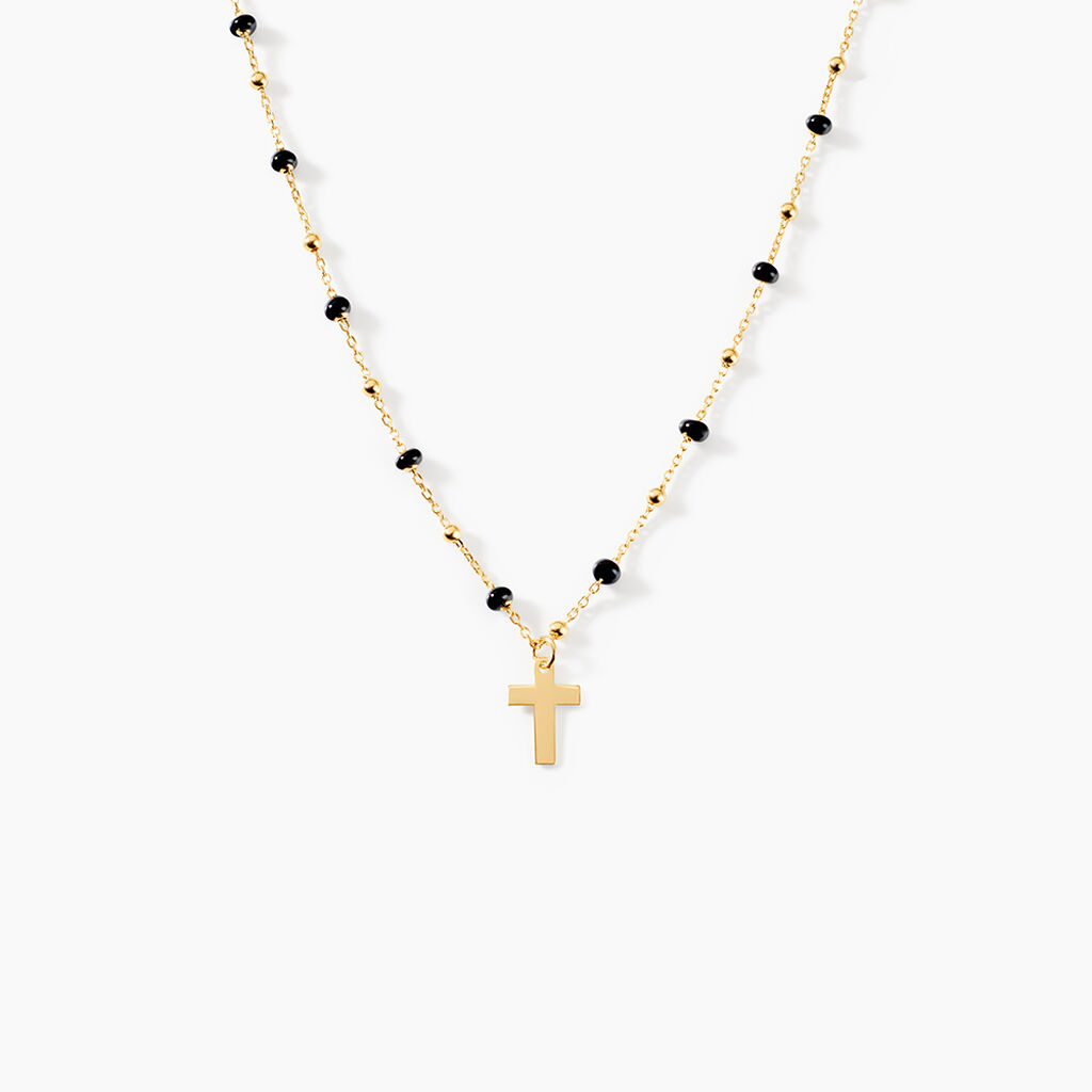 Collier Krystle Argent Dor&eacute; A L'Or 750/1000 - Bijoux sans pierre Femme | Histoire d&rsquo;Or