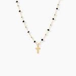 Collier Krystle Argent Dor&eacute; A L'Or 750/1000 - Bijoux sans pierre Femme | Histoire d&rsquo;Or