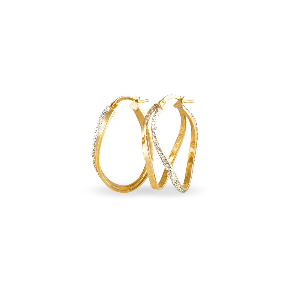 Créoles Ianis Or Bicolore - Boucles d'oreilles créoles Femme | Histoire d’Or