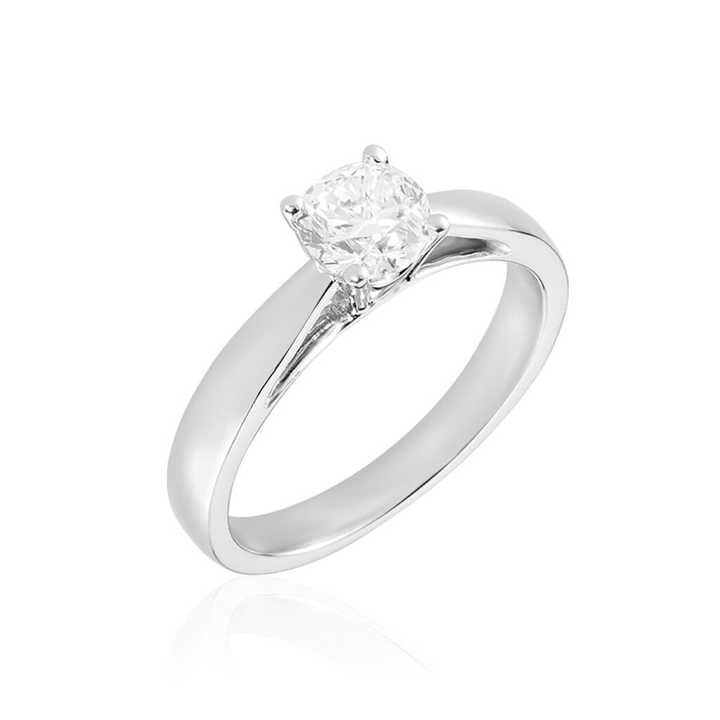 Bague Solitaire Iris Or Blanc Diamant - Bagues solitaires Femme | Histoire d&rsquo;Or