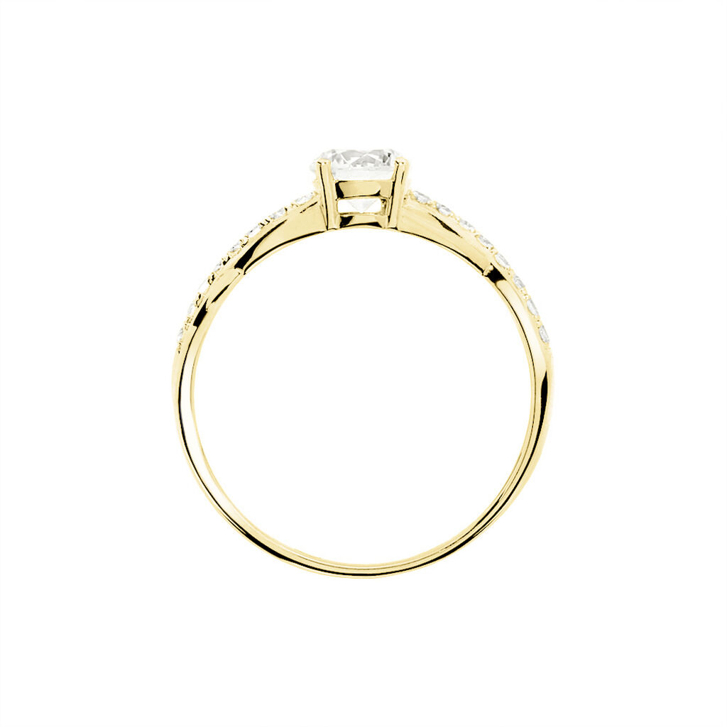 Bague Tilla Or Jaune Oxyde De Zirconium - Bagues solitaires Femme | Histoire d&rsquo;Or