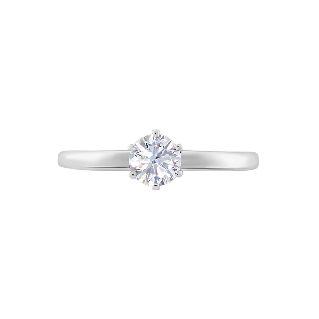 Bague Solitaire Natalia Pl Platine Blanc Diamant - Bagues solitaires Femme | Histoire d&rsquo;Or