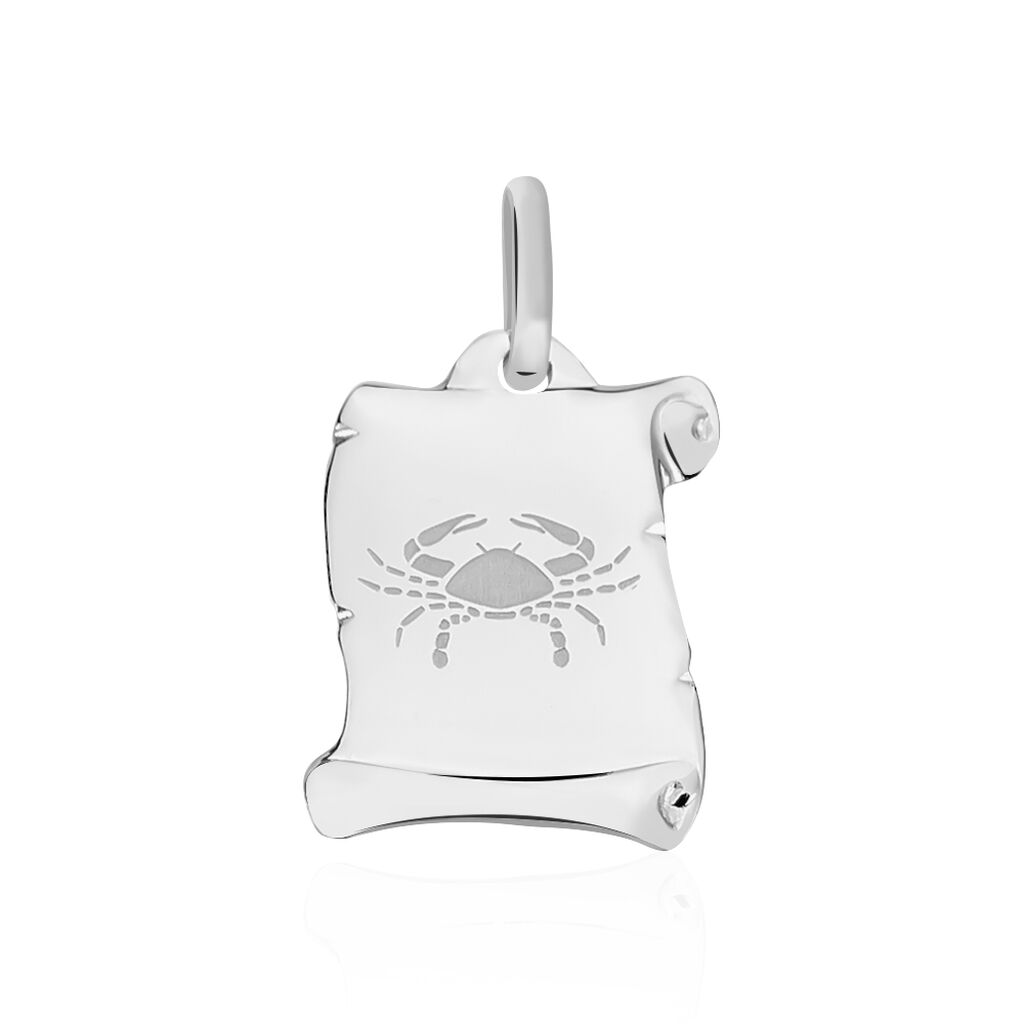 Pendentif Zodiaque Parchemin Argent Blanc - Pendentifs Zodiaque Famille | Histoire d’Or
