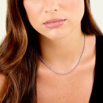 Chaine Cinthia Acier Blanc - Colliers fantaisie Femme | Histoire d&rsquo;Or