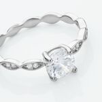 Bague Argent Blanc Kurt Oxyde De Zirconium - Bagues solitaires Femme | Histoire d&rsquo;Or