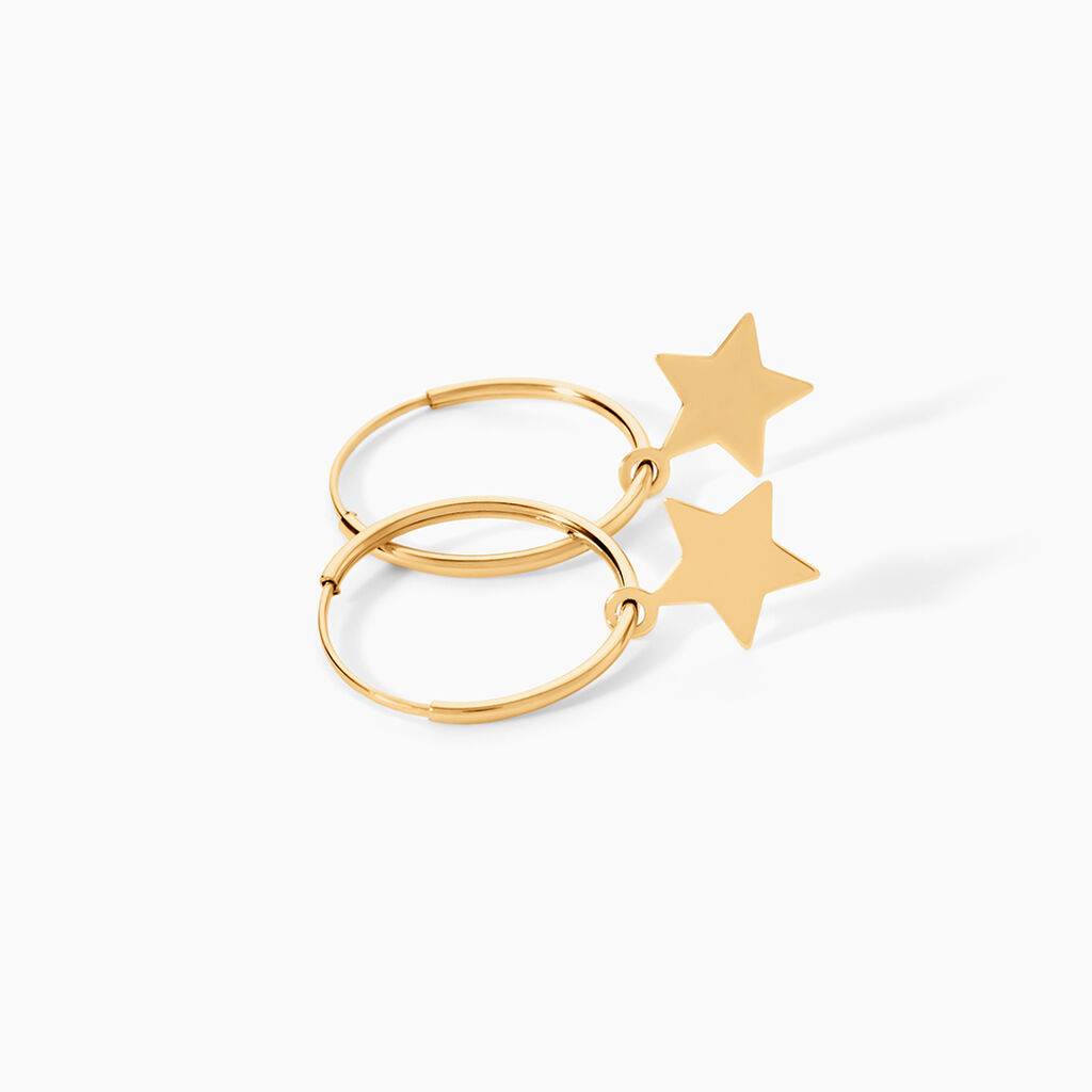 Cr&eacute;oles Belita Or Jaune - Boucles d'oreilles cr&eacute;oles Femme | Histoire d&rsquo;Or