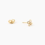 Boucles D'Oreilles Puces Bas Or Jaune Oxyde De Zirconium - Clous d'oreilles Femme | Histoire d&rsquo;Or
