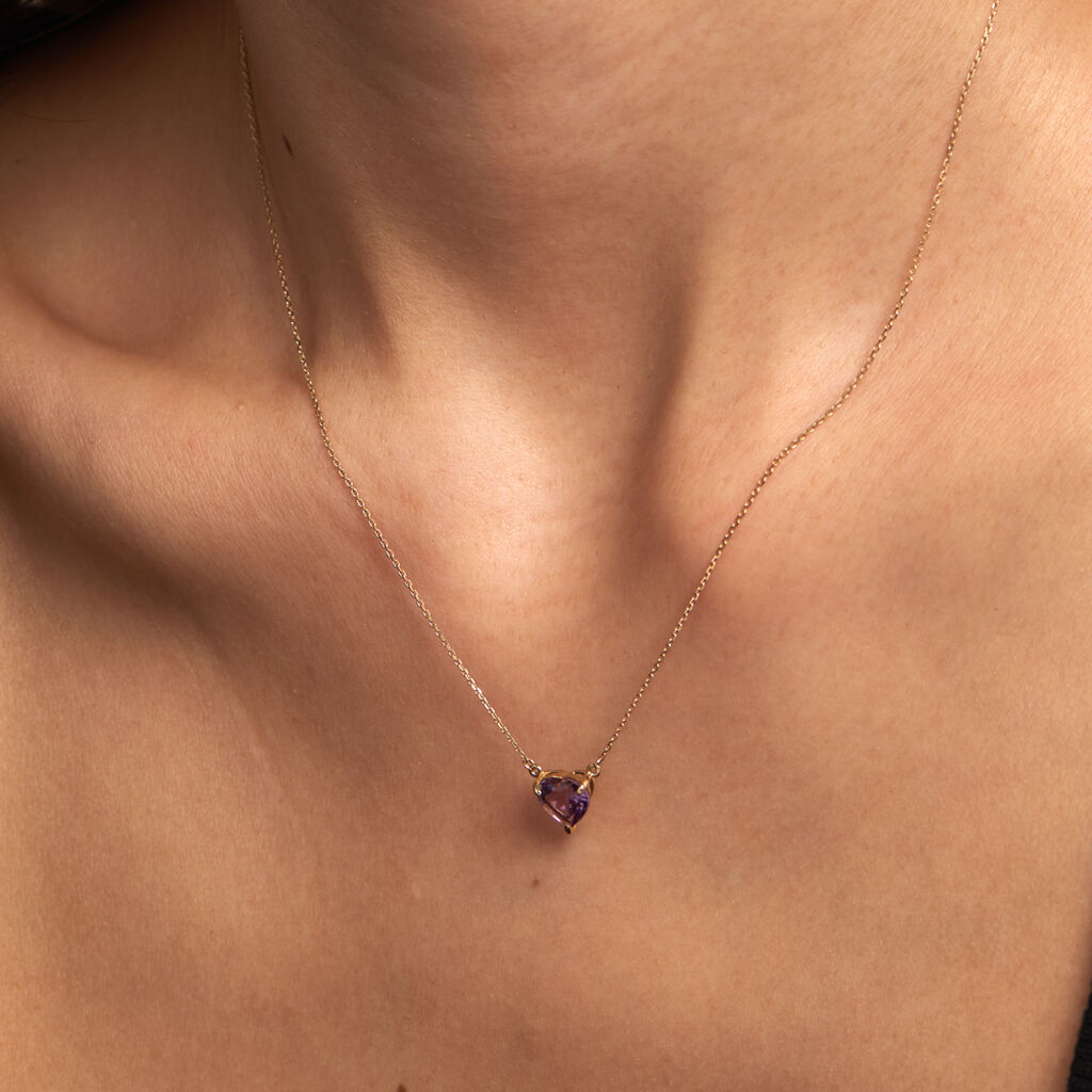 Collier Tender Love Or Jaune Améthyste - Colliers Femme | Histoire d’Or