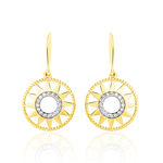 Boucles D'oreilles Pendantes Thallya Or Jaune Oxyde De Zirconium - Boucles d'oreilles pendantes Femme | Histoire d&rsquo;Or