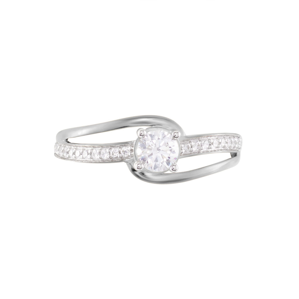 Bague Armelle Or Blanc Oxyde - Bagues avec pierre Femme | Histoire d’Or