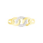 Bague Maillons Or Jaune Diamant - Bagues avec pierre Femme | Histoire d&rsquo;Or