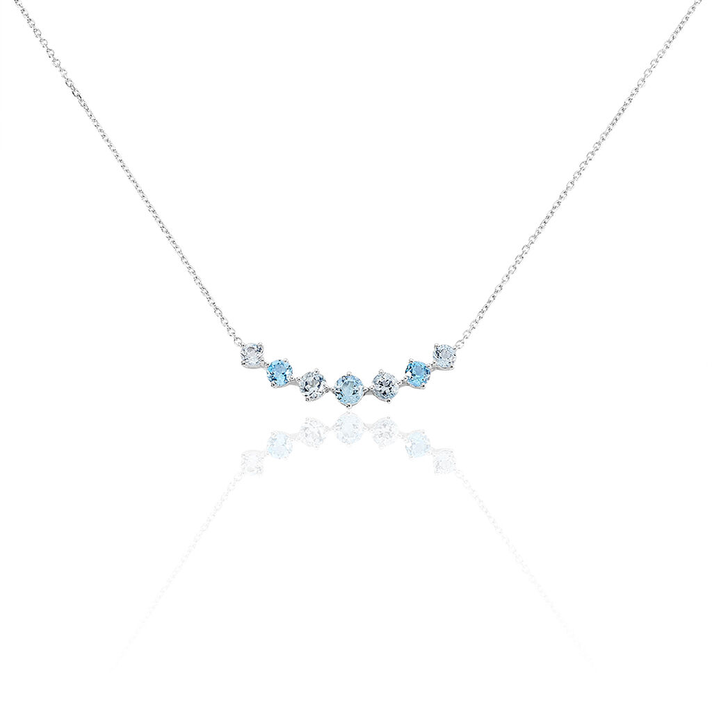 Collier Corabella Or Blanc Topaze - Colliers Femme | Histoire d&rsquo;Or