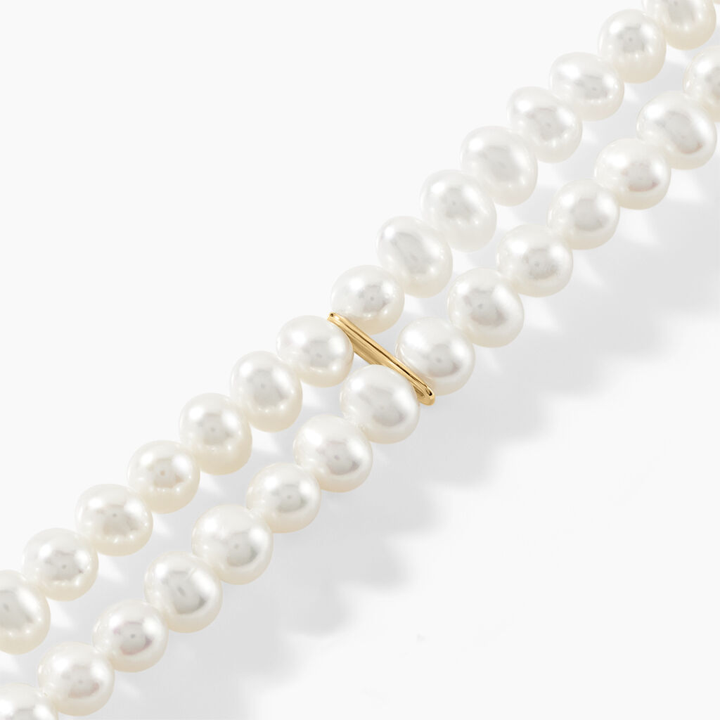 Bracelet Silene 2 Rangs Or Jaune Perle De Culture - Bracelets Femme | Histoire d&rsquo;Or