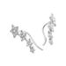 Boucles D'oreilles Grimpantes Argent Blanc Aldric Etoiles Oxyde - Boucles d'oreilles fantaisie Femme | Histoire d’Or