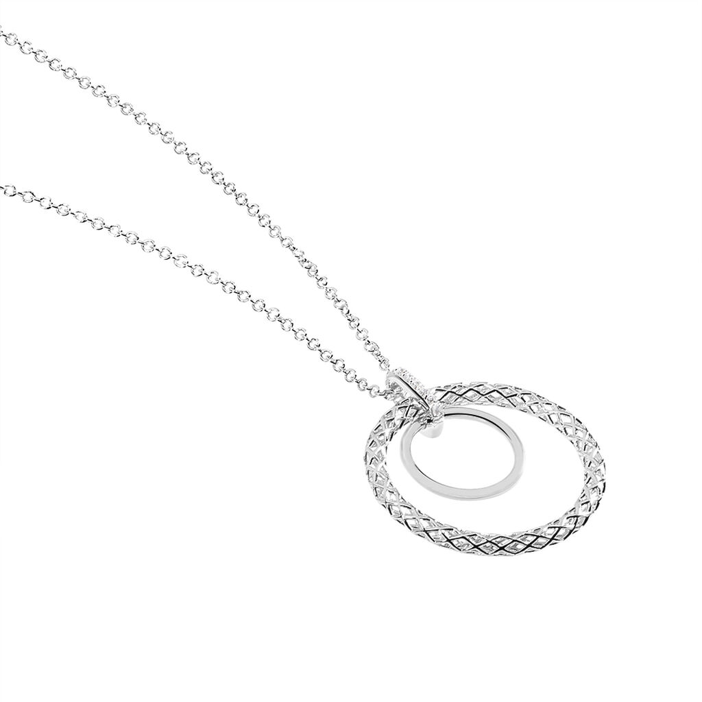 Collier Sowa Argent Blanc Oxyde De Zirconium - Colliers fantaisie Femme | Histoire d’Or