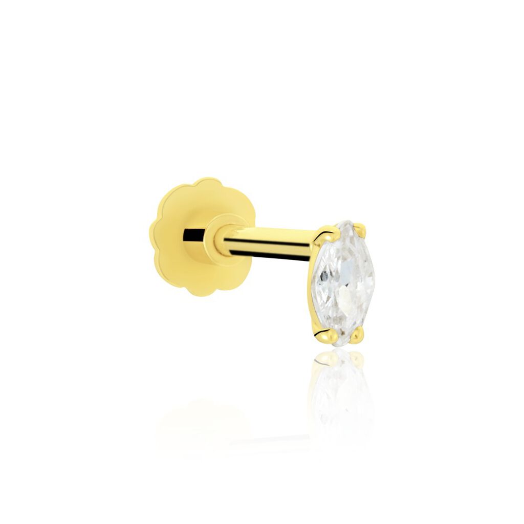 Piercing D'oreille Or Jaune Albiza Oxyde De Zirconium - Bijoux Femme | Histoire d&rsquo;Or