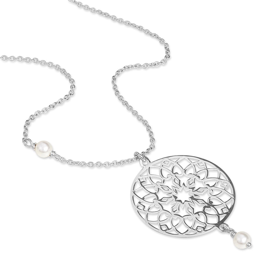 Collier Yolenn Argent Blanc Perle D'imitation - Colliers fantaisie Femme | Histoire d’Or