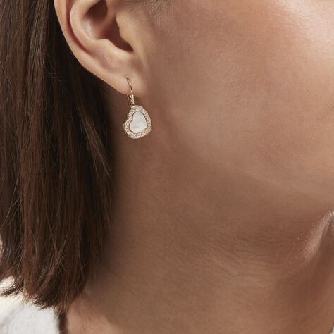 Boucles D'oreilles Pendantes Plaqué Or Jaune Aludra Nacres Oxydes - Boucles d'oreilles pendantes Femme | Histoire d’Or