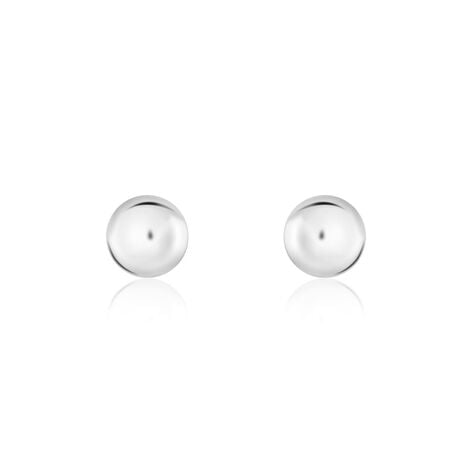Boucles D'oreilles Puces Virgie Argent Blanc - Boucles d'oreilles fantaisie Femme | Histoire d’Or