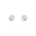 Boucles D'oreilles Puces Edy Serti Clos Or Blanc Topaze - Clous d'oreilles Femme | Histoire d’Or