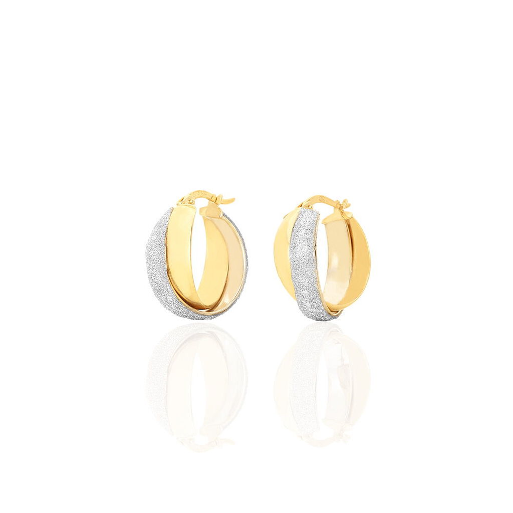 Créoles Lolly Or Bicolore - Boucles d'oreilles créoles Femme | Histoire d’Or