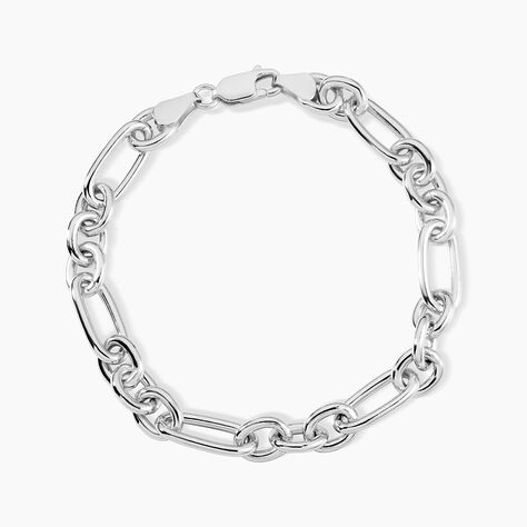 Bracelet Maille Camiorica Argent Blanc - Bracelets cha&icirc;ne Femme | Histoire d&rsquo;Or