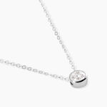 Collier Germinie Argent Blanc Oxyde De Zirconium - Colliers fantaisie Femme | Histoire d&rsquo;Or