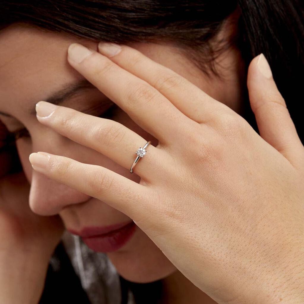 Bague Dream Or Blanc Diamant - Bagues avec pierre Femme | Histoire d’Or