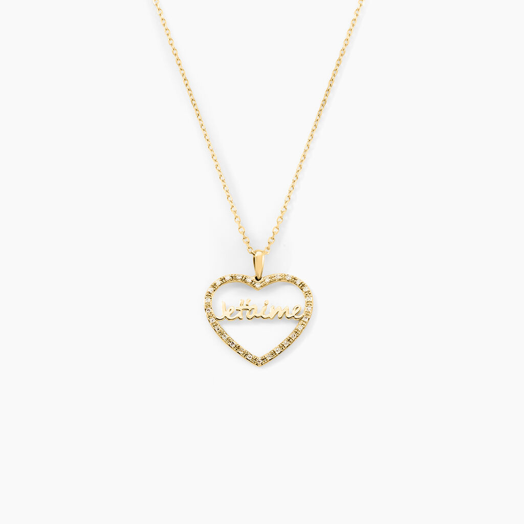 Pendentif Loove Or Jaune Diamant - Pendentifs Femme | Histoire d&rsquo;Or